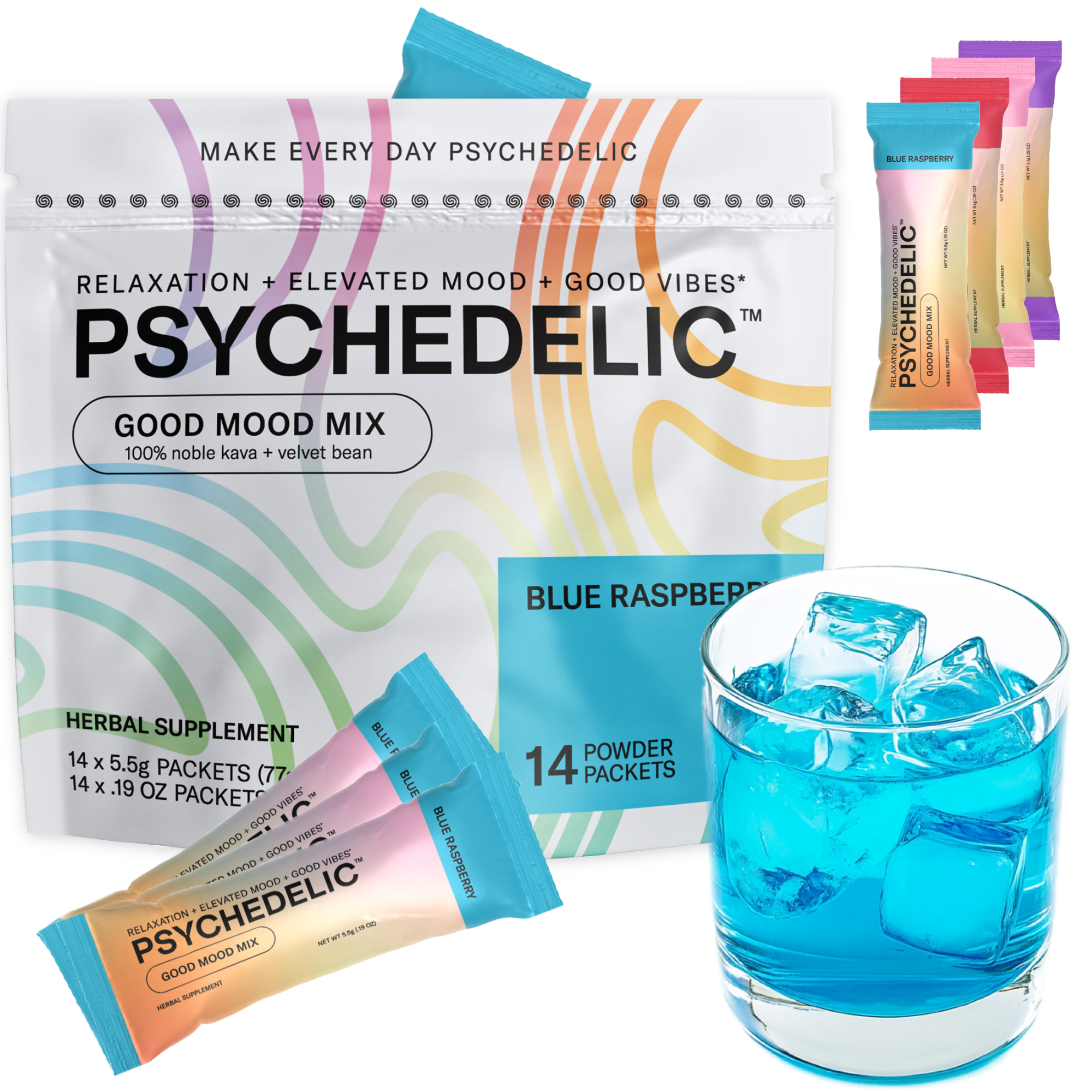 Blue Raspberry pouch of 14