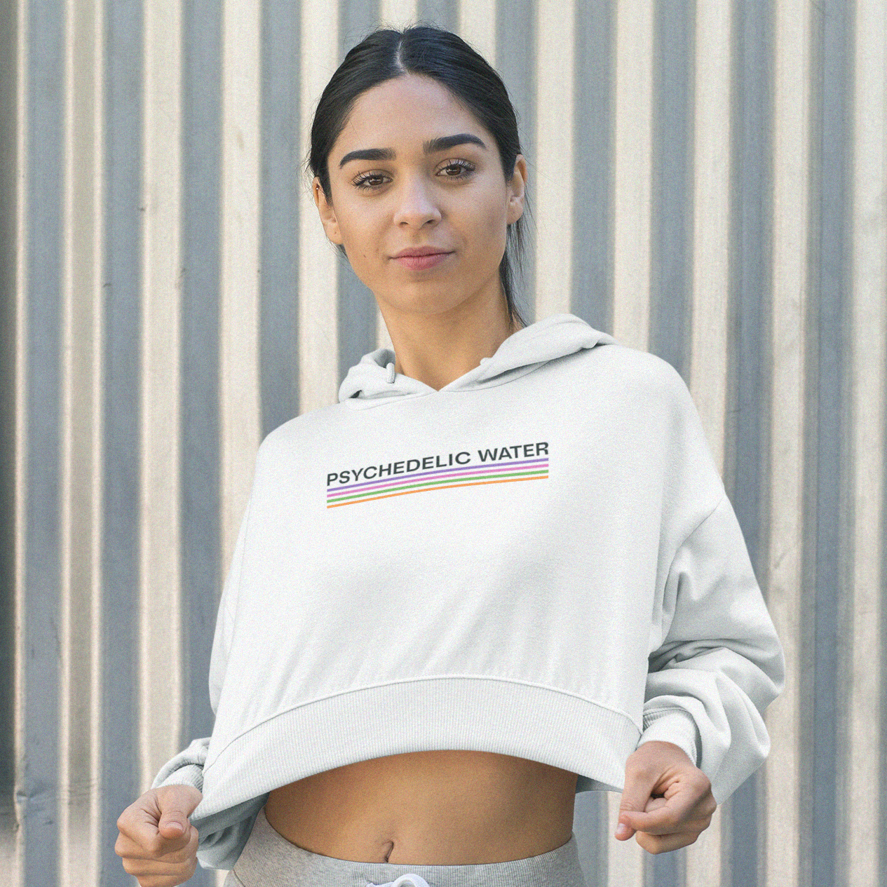 Cropped white hot sale sweatshirt