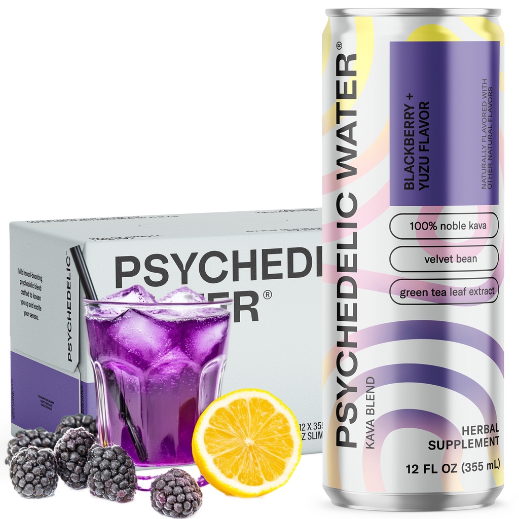 Psychedelic Water Blackberry Yuzu Flavor box of 12 cans