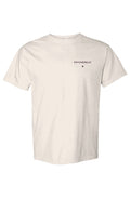 Less Ego. More Universe. Tee in Ivory — Front product mockup