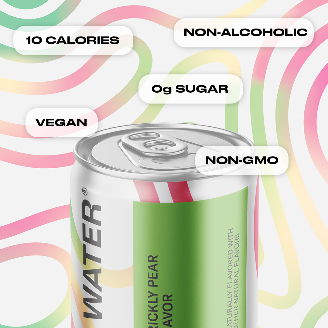 10 calories, non-alcoholic, 0g sugar, vegan, non-G.M.O.