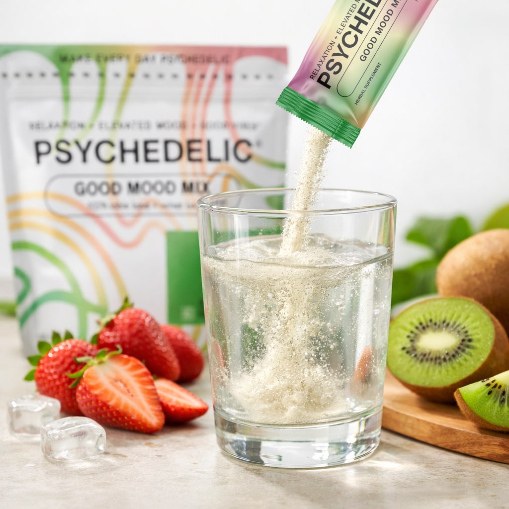 Strawberry Kiwi Kava Drink Mix | Good Mood Mix – Psychedelic Water