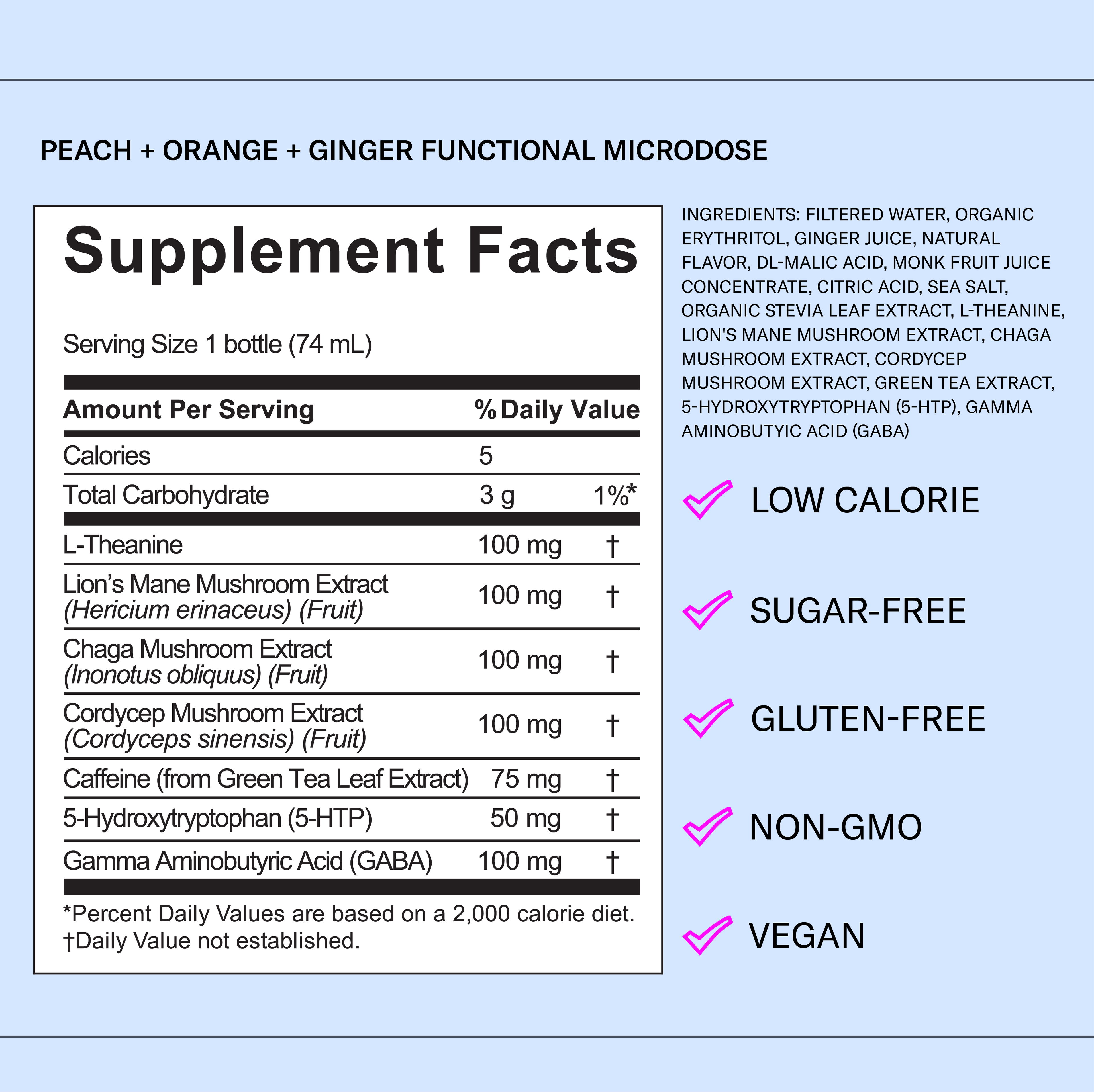 Peach + Orange + Ginger Functional Microdose 6 Pack
