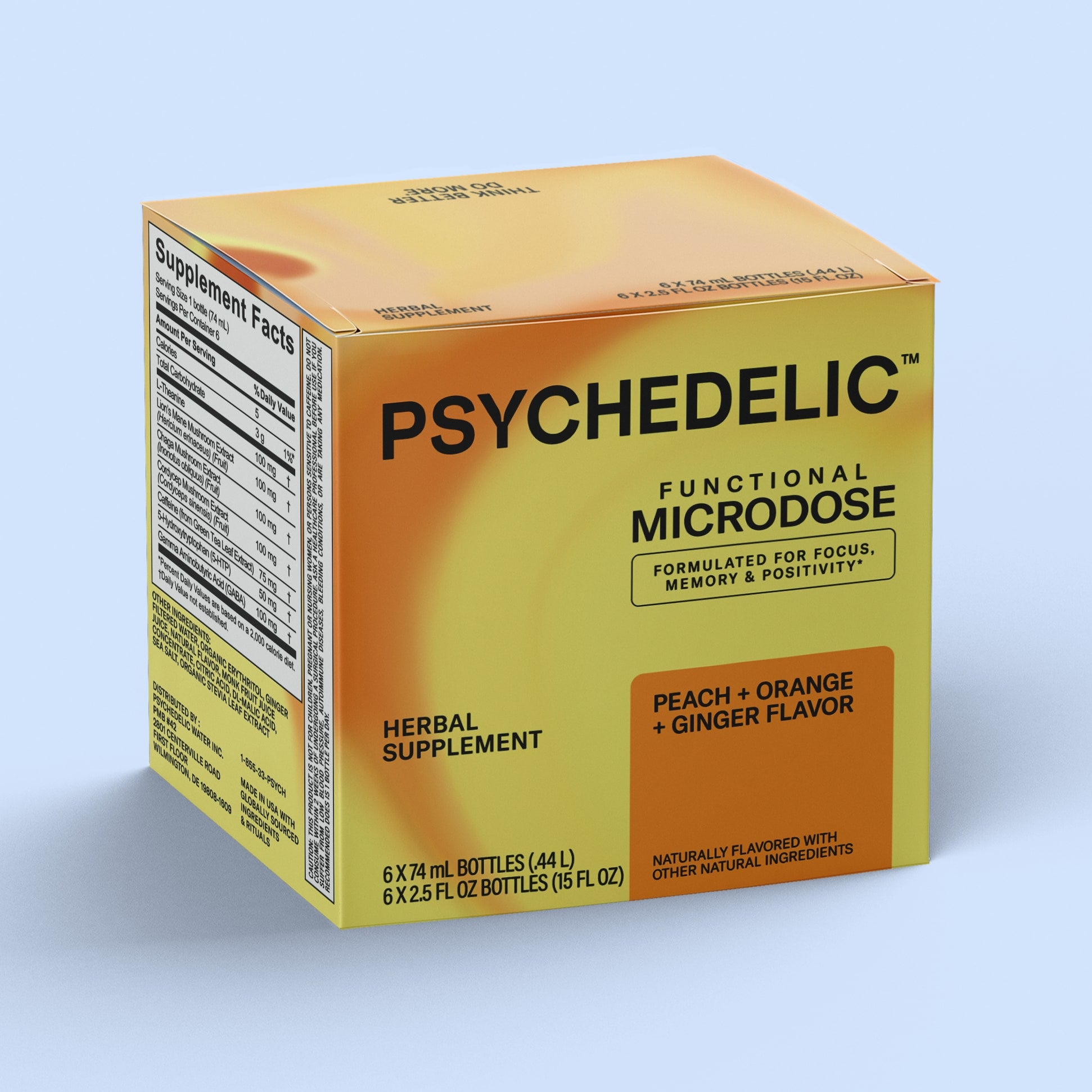 Peach + Orange + Ginger Functional Microdose 6 Pack