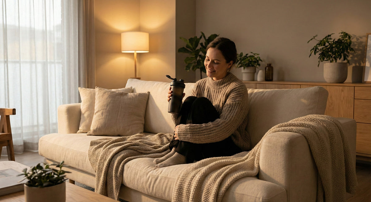 Taking a quiet moment to unwind at home
